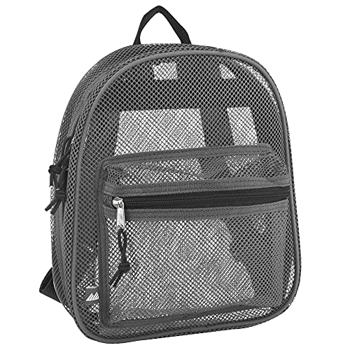 Mini Mesh Backpack with Padded Straps, Grey