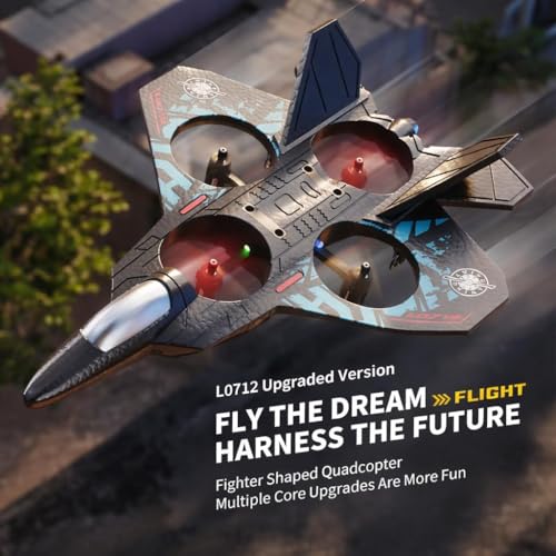 Image of Royaldelas RC Fighter Jet Remote Control Airplane for Kids & Adults 2.4GHz RC Plane Drone Toy with LED Lights 360 Flip, Stunt Roll, Easy to Fly Glider Plane Flying Aeroplane Toy Gift for Boys Girls
