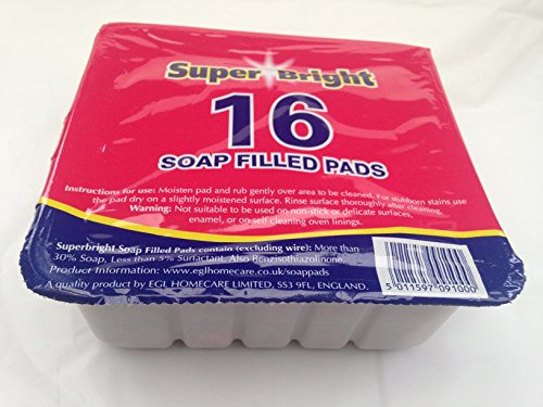 16 x steel wool soap pads filled with soap like brillo dureable strong