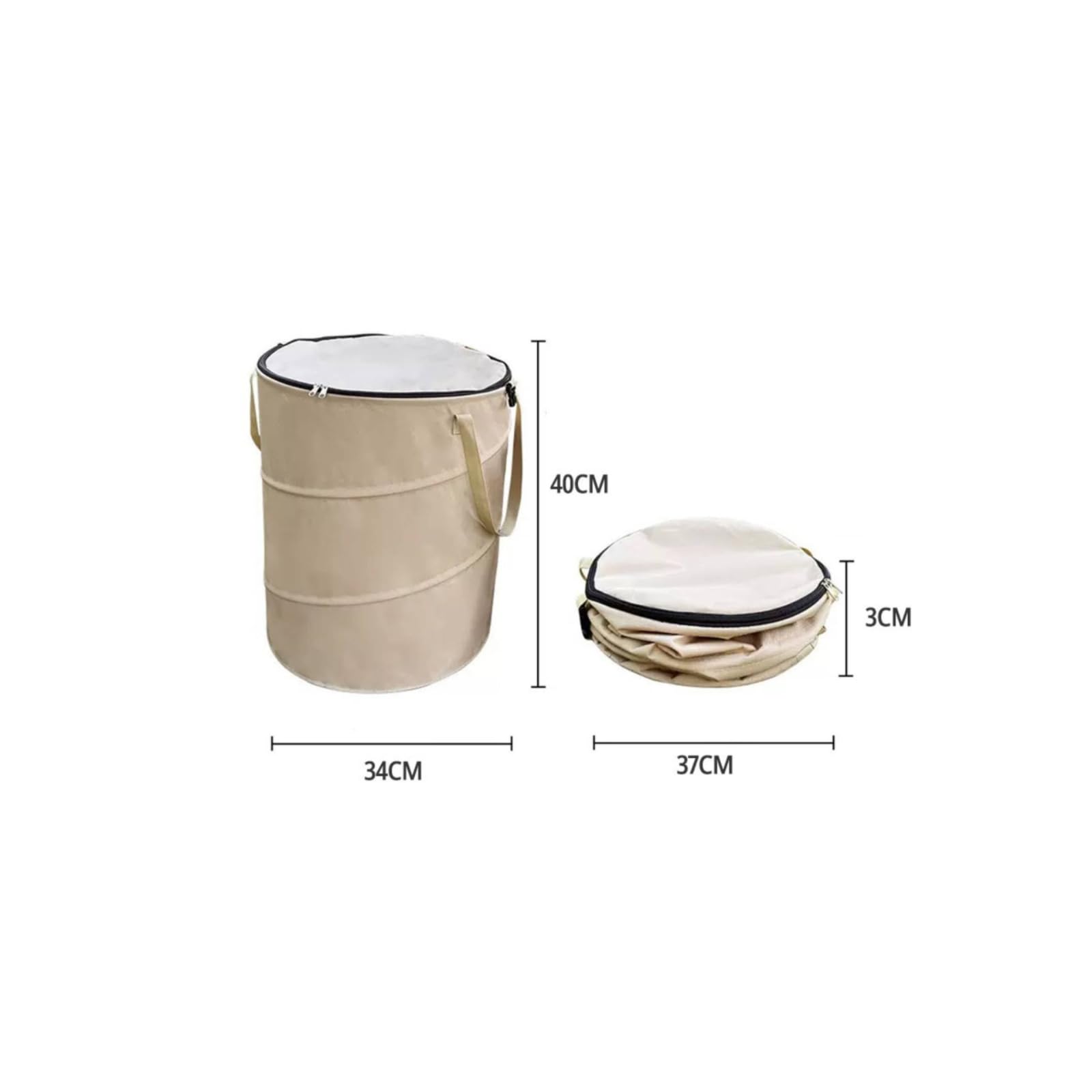 Qianly Plegable Impermeable, Cubo la con Tapa, para Espacios Reducidos, Camping, Jardín, Picnic, Campistas, L