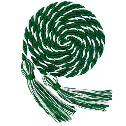Image of GraduationMall Graduation Honor Cord 68 inch EmeraldWhite