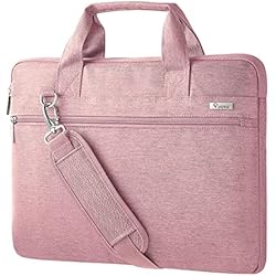 Maletin Para Portatil Rosa Voova Funda para Portátil de 17 17.3 17,3 pulgadas Protección de 360° Maletin Ordenador Bolsa Laptop Messenger Bag impermeable antichoque compatible MacBook Dell HP Lenovo Acer Hombre Mujer Rosa
