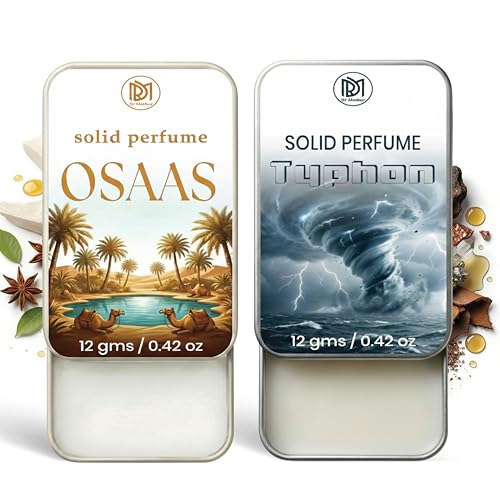 Image of Dr.Mashur Solid Perfume |Typhon&Osaas Alcohol Free Wax Perfume Balm, Long Lasting | Pocket Tin 12g, Pack Of 2| Non Greasy Smooth Glide, Travel Friendly Men And Women