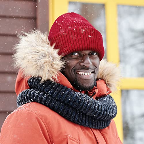 Simplicity Winter Beanie Cap For Women, Slouchy Knit Skull Cap For Men, Red #TOP4