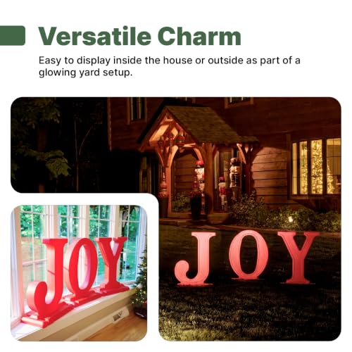 Step2 Large Customizable Outdoor 3-Piece Christmas Joy Decoration, Red - image 4