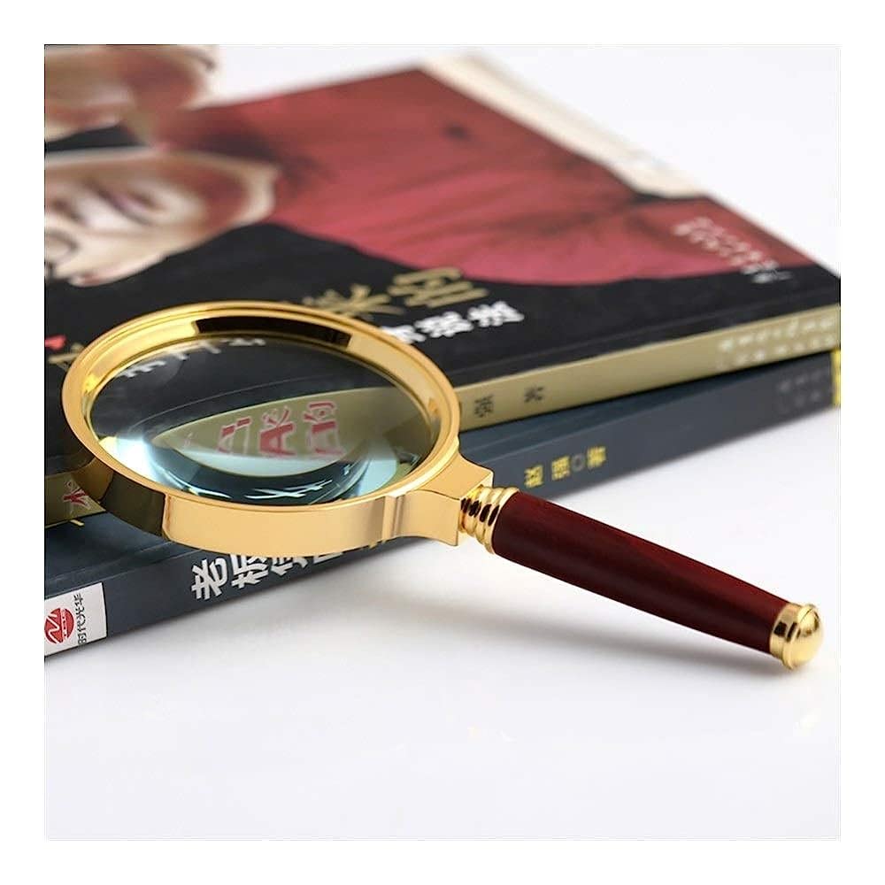 asdchZen Magnifier 10X Magnifying Glass,For Seniors Reading Soldeinspection Magnifier/Metallic