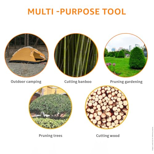 Image of Foldable Pruning Saw for Trees 40 cm Folding Hand Saw with Safety Lock Branch Cutting Saw for Garden, Wood, Bamboo & Tree Pruning Anti-Slip Ergonomic Handle Portable Camping Saw