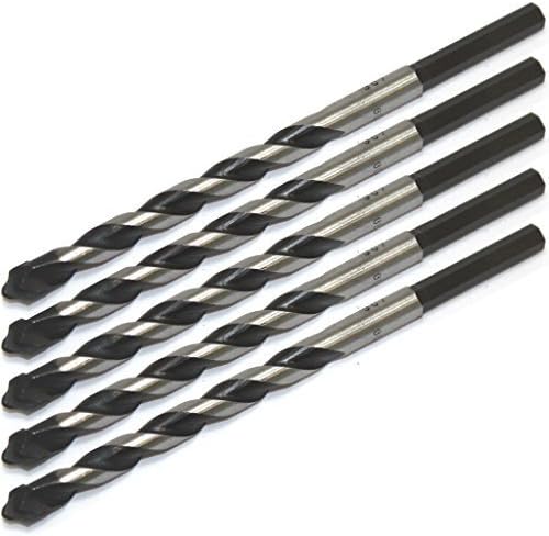 10 High Precision 5mm Bullet Masonry Drill Bits. Hex Shank. Made in Germany