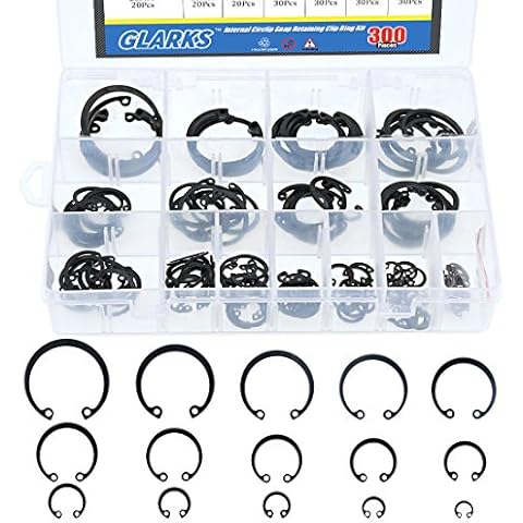 Glarks Metric Internal Circlips Snap Retaining Ring Assortment Kit Cover