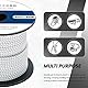 Abma Cord Gummiseil Expanderseil 3mm 30M Gummischnur UV Beständig Planenseil 100% Dehnung Spannseil für Plane, Anhängerplane, Sonnensegel, Zelte, Banner - Weiss & Schwarz