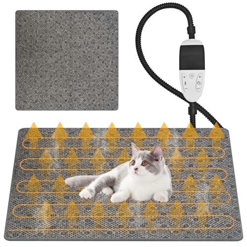 CACSPS Heizkissen für Haustiere – Heizmatte für Katzen und Hunde mit Temperaturregelung und automatischer Abschaltung (30 x 40cm)