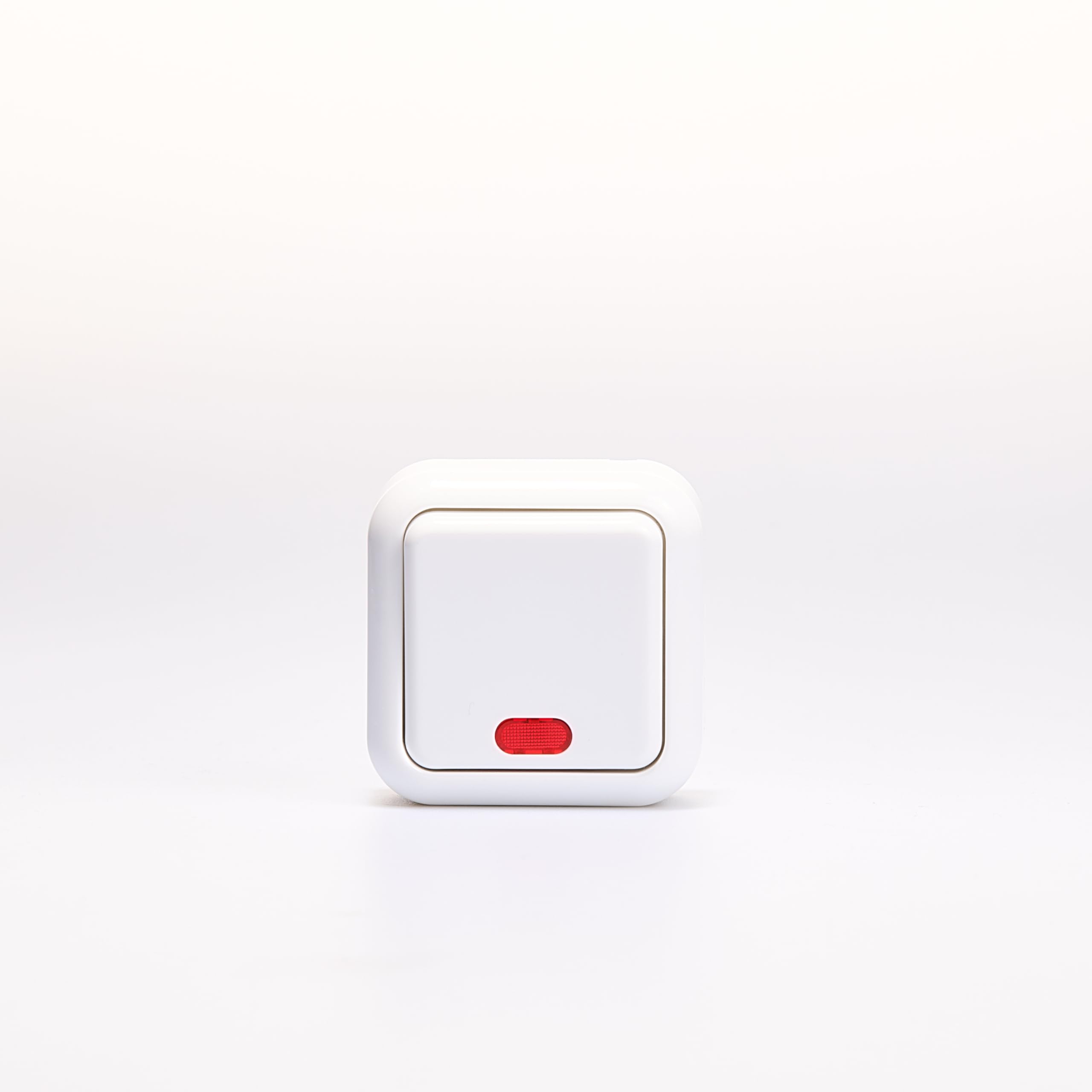 Surface switch with indicator light | galas | Light switch with operating light turns on when switch is ON 1 via AP 250V/ 10A for indoor, white