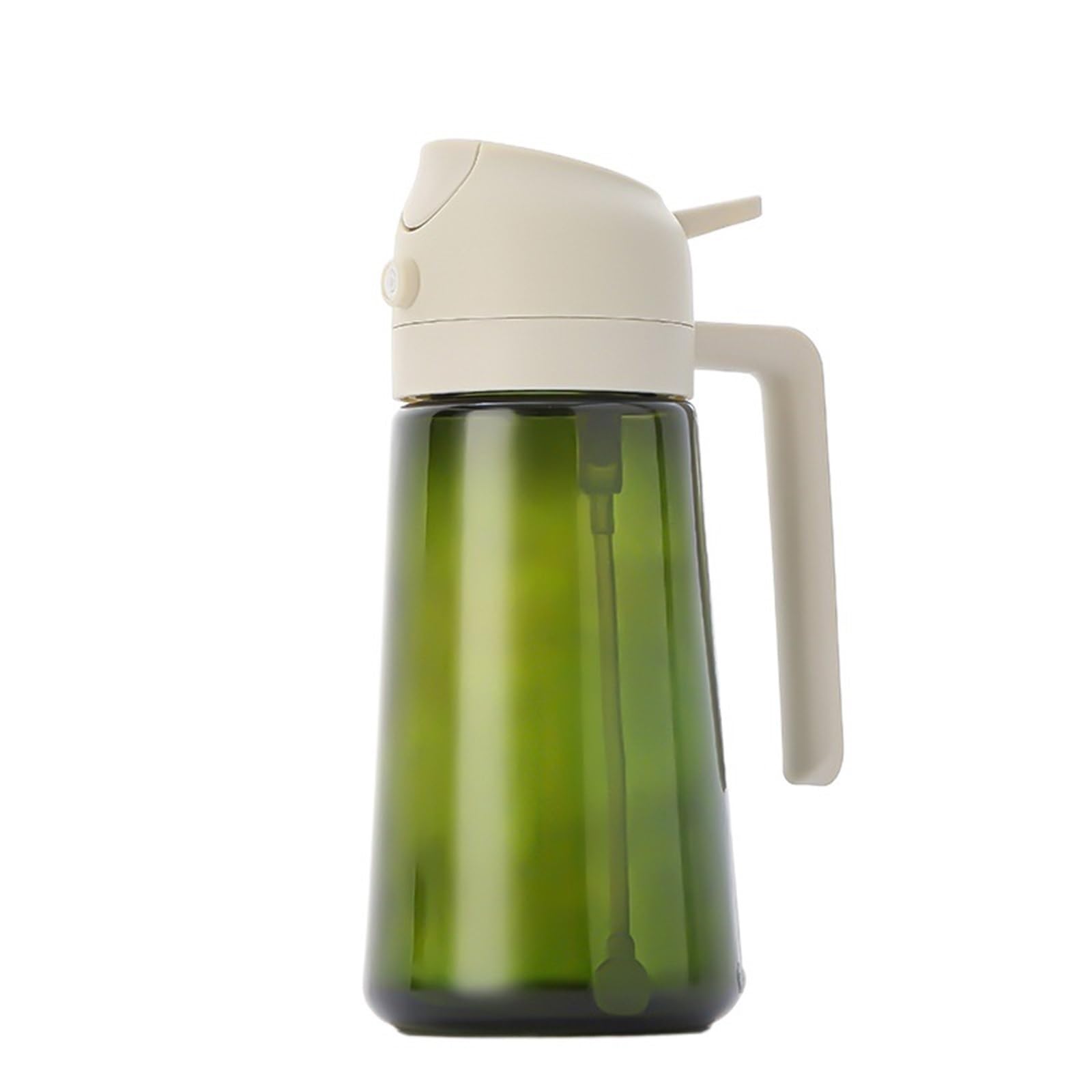 NGTFDCP Oil Dispenser, 2pcs 2 In 1 Oil Dispenser, Sprayer For Cooking - 16oz/470ML For Kitchen, Bottle With Stickers for Air Fryer, Salad(White)