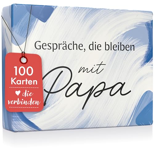 Gespräche mit Papa als Kartenspiel für Familienbindung – 100 Fragen über Gefühle, Erinnerungen und Träume – Papa Erzähl doch Mal Gesprächskarten – Vater Geschenk Geburtstag – Vatertagsgeschenk Inovida