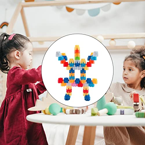 Image of Gambit Bulid Structures Interlocking Play Mat Building Hexa Blocks Set (120 Pieces) Smart Activity Fun and Learning Train Blocks for Kids - Multi-Color