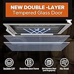 Ca'Lefort Wine Fridge & Cooler - 24 Inch 46 Bottle Wine Cooler Refrigerator, 40-65°F Dual Zone Wine Refrigerator Glass Door, 3 LED Built-in or Freestanding Fridge for Home/Bar/Kitchen (5.65 cu.ft) - Image 5