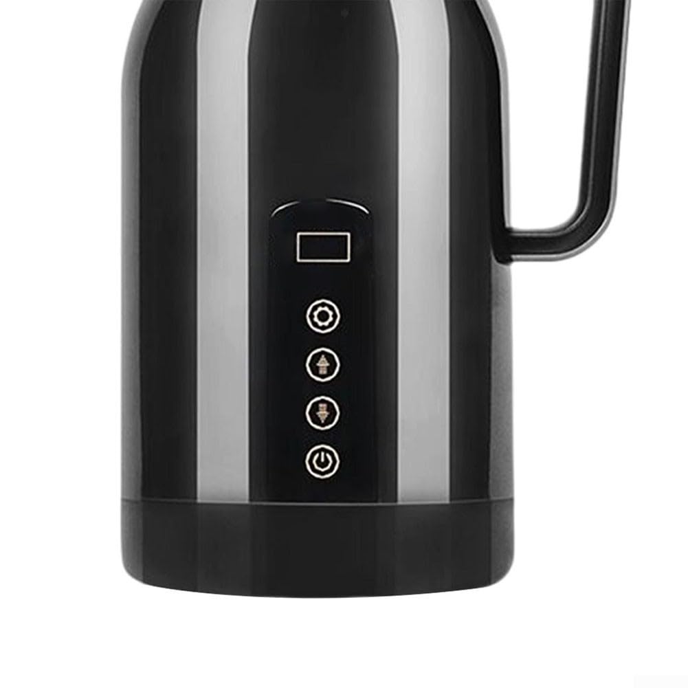 Hervidor de agua portátil de 1200 ml para coche, 12 V, 24 V, acero inoxidable, para té, café con apagado automático y diseño a prueba de fugas para camión, SUV, caravana, campamento (negro)