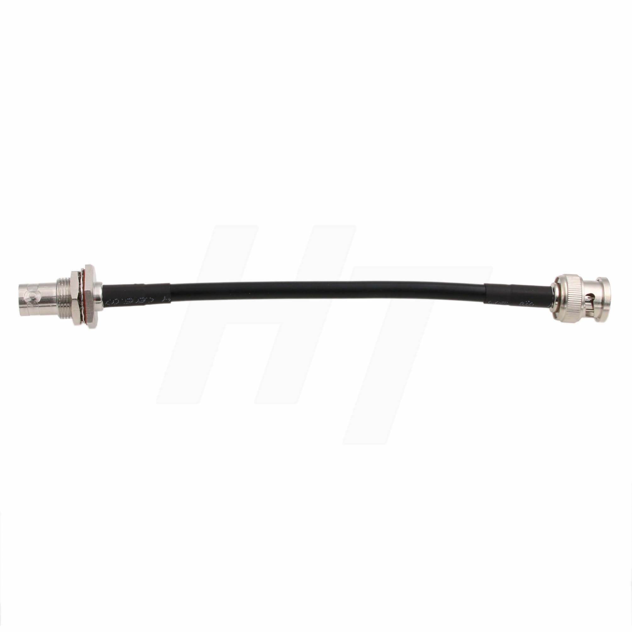 HangTon6G SDI RF Coax 50 Ohm Cable BNC Male to BNC Female Bulkhead Mount, Double Shielded Low Loss RG223 for Camera Monitor Video Antenna GPS Radio 15cm