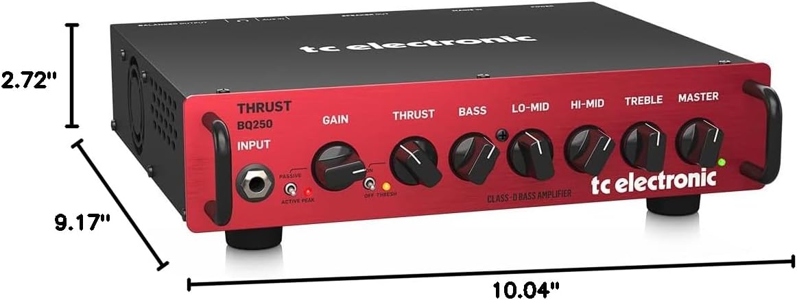TC Electronic THRUST BQ250 250 Watt Portable Bass Head with Mosfet Preamp and Thrust Compressor