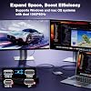 Adaptador USB a HDMI, [bañado en oro y carcasa de aluminio] USB 3.0 a doble HDMI para dobles monitores, divisor USB A a HDMI compatible con Windows, macOS: se requiere instalación de controlador 8