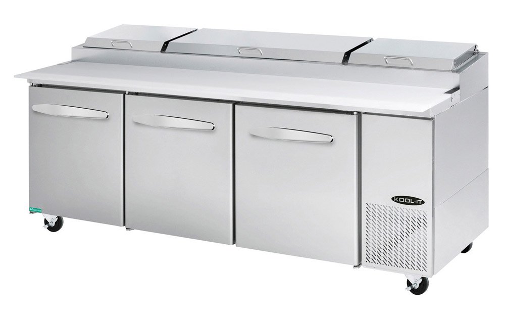 MVP Group KPT-93-3 Kool-It Stainless Steel Pizza Table with 5