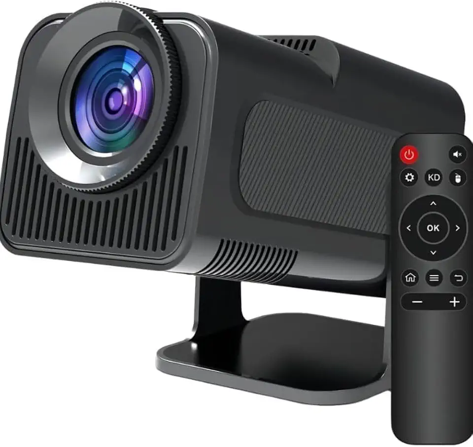 Projetor Portátil HY320 Smart Full HD Android 11, com Wi-Fi 5G e Bluetooth 5.0, Suporte 4K, Correção Automática 180°, Compatível com Celular e Streaming