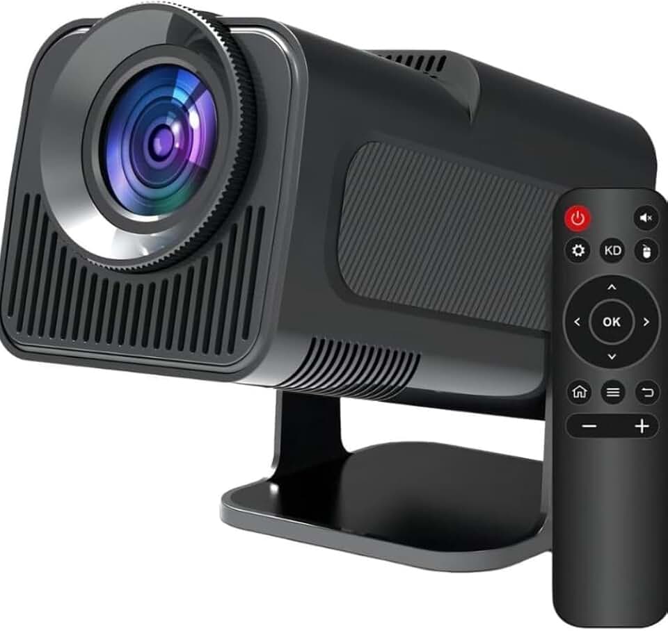 Projetor Portátil HY320 Smart Full HD Android 11, com Wi-Fi 5G e Bluetooth 5.0, Suporte 4K, Correção Automática 180°, Compatível com Celular e Streaming