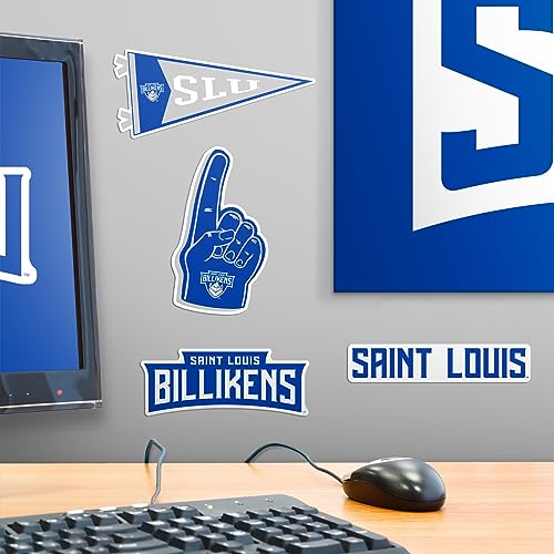 Image of Saint Louis University 8ct Vinyl Large Deluxe Stickers Variety Pack - Laptop, Water Bottle, Scrapbooking, Tablet, Skateboard, Indoor /Outdoor - Set of 8