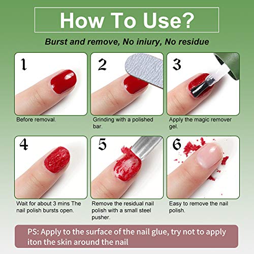 Magic Nail Polish Remover, Magic Soak Off Gel, Magische Nagellakverwijderaar, Gel Polish Remover, Verwijder gelnagellak… - Afbeelding 3