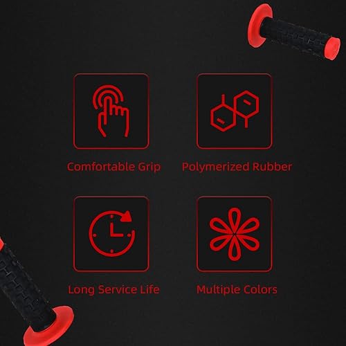 Miniatura 3 de Manillar universal para motocicleta, 7/8 pulgadas, 2 piezas, con agarre, antideslizante, de goma, para carreras, motos de cross