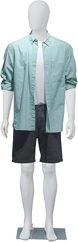 Maniquí masculino de 6 pies con soporte de torso de maniquí realista de cuerpo completo para tiendas de ropa al por menor, cosplay de Halloween,