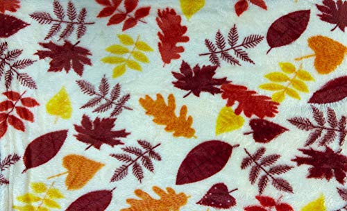 Décor&More Autumn Harvest Fallr Collection Festive And Cuddly Holiday Microplush Throw Blanket (50" X 60") -Autumn Leaves #TOP3