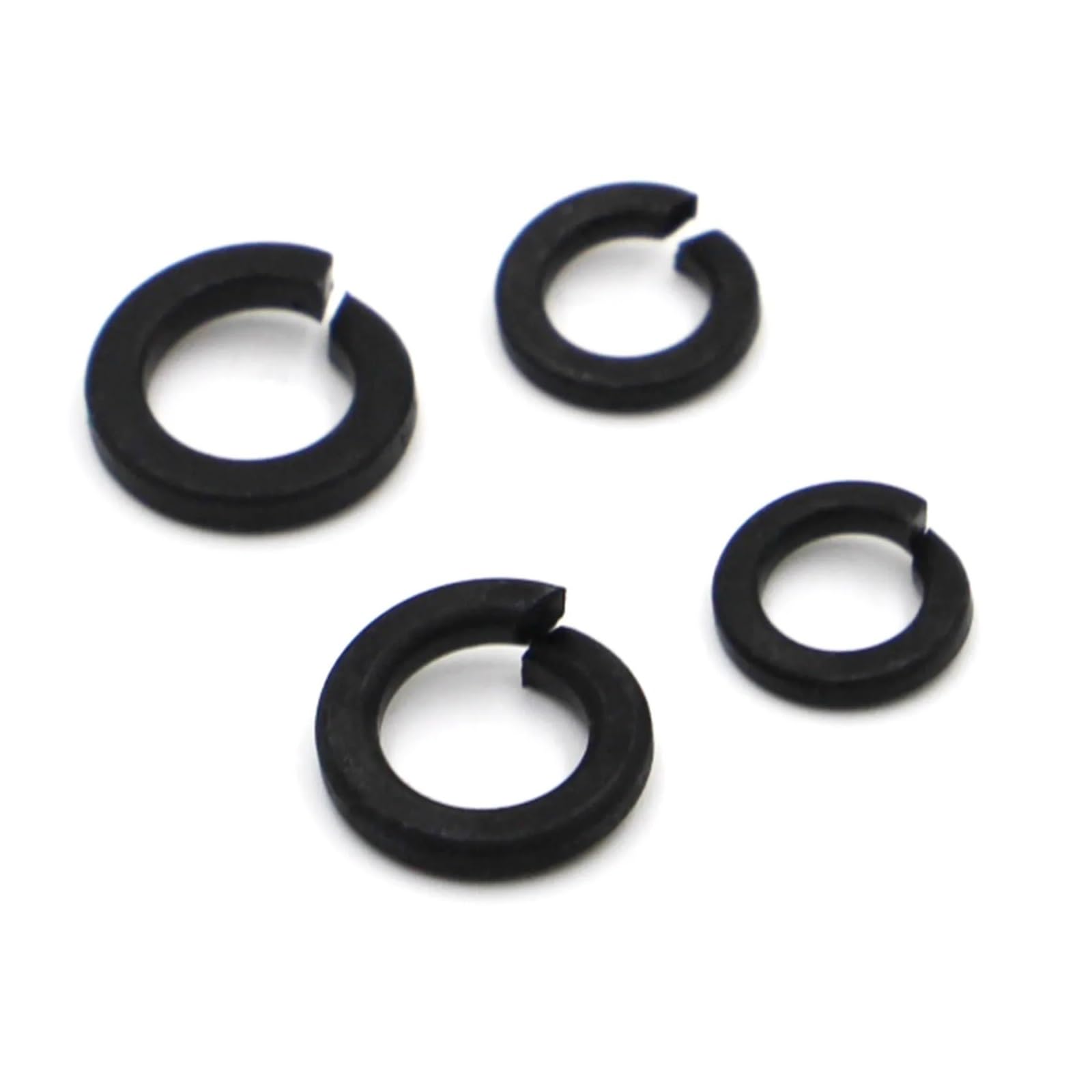 PULaif Spring Lock Washers, Spring Split Lock Washer GB93 Stainless And Carbon Steel M2-M24(10pcs M12,Black Carbon Steel)