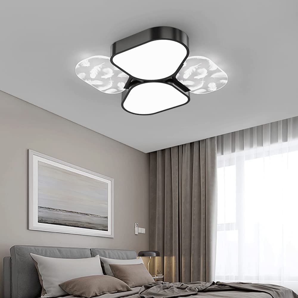 Mid Century lampa sufitowa L LED, podtynkowa, akrylowa, pióra, dekoracja domu, do sypialni, salonu, lampa sufitowa