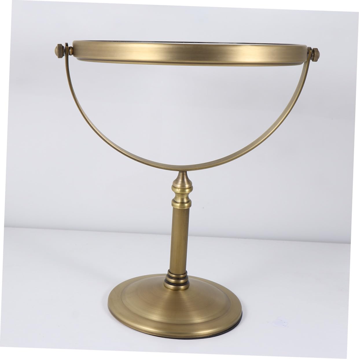 Didiseaon Espejo De Maquillaje De Mesa y Espejo De Aumento De Doble Cara, 1 Unidad, 8 Pulgadas, Aumento 7X, Estilo Antiguo, para Mujer, Uso Hogar, Base Antideslizante