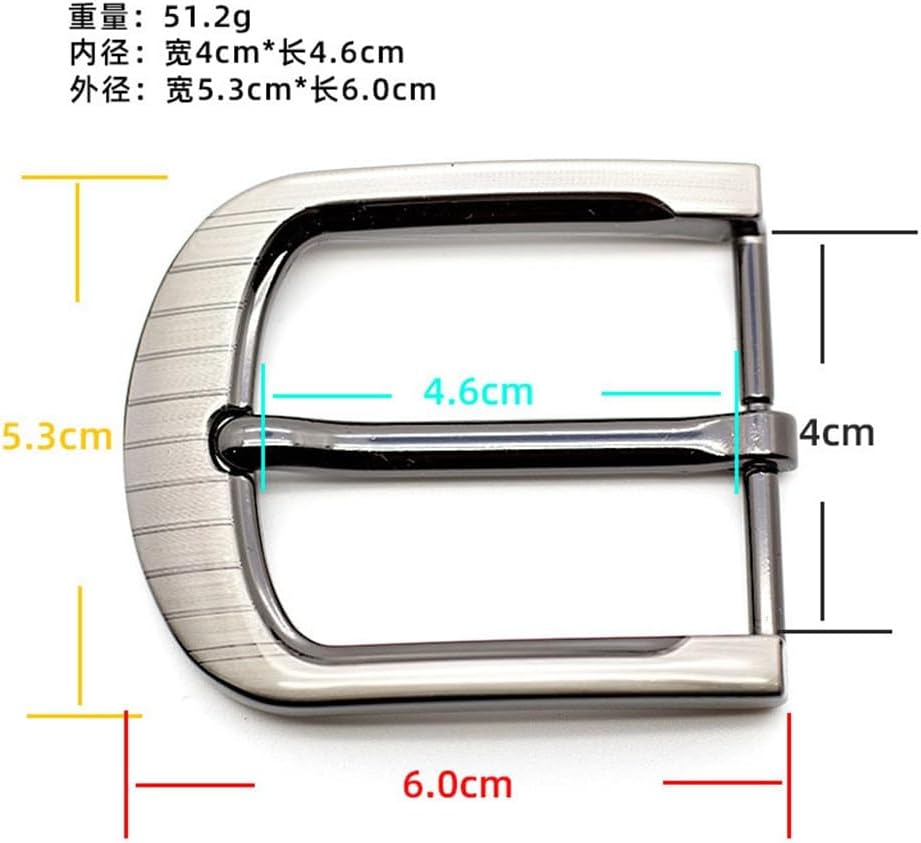 Men's Pin Belt Buckle Zinc Alloy 40mm Pants