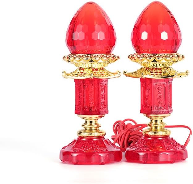 Mascot Desktop Decoration Buddhist Utensils Religious Pray Sacrificial Supplies 双龙行电子蜡烛灯财神灯家用供佛灯关公财神灯佛前供奉神台灯 1Pcs(11.5寸【富贵黄】)
