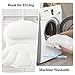 Bath Pillow Bathtub Pillow, Luxury Bath Pillows for Tub Neck and Back Support, Bath Tub Pillow Headrest with Soft 4D Mesh Fabric and Non-Slip Suction Cups, Relaxing Bath Accessories Spa Gifts