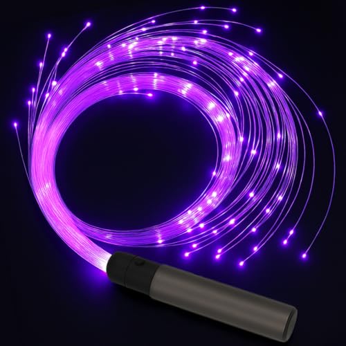 Fiber Optic Whip LED Whips: Tensso 6ft Rechargeable LED Whip Lights for Dance with 7 Colors and 5 Glow Modes Flow Toy Rave Light Accessories for Dancing Party Gift