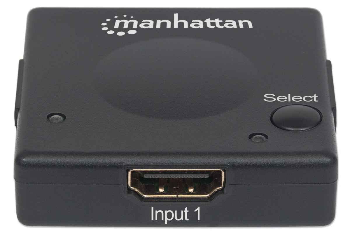 Manhattan 207911 HDMI video switch - Video Switches (HDMI, 1.3b, Black, Plastic, 5 m, 480i,480p,576i,576p,720p,1080i,1080p)