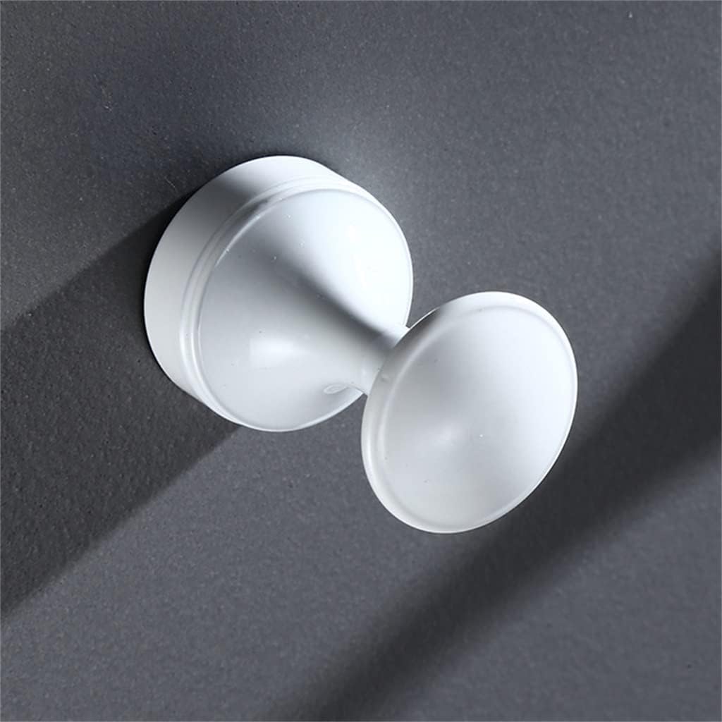 Drill-Free White Black Coat Hook Wall Mounted Kitchen Towel Hook Bathroom Coat Door Hanger Hook Wall Hook(E)