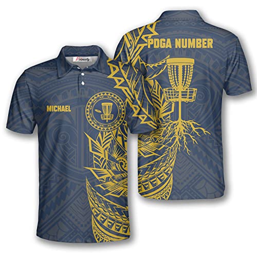 Primesty Disc Golf Polo Shirts For Men, Custom Name & Pdga Number Disc Golf Shirts, Disc Golf Jerseys Size S-5Xl #TOP5