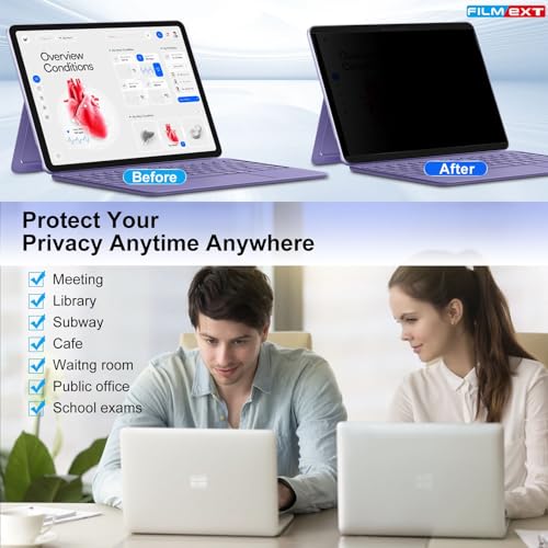 Image of FILMEXT Magnetic Privacy Screen for Surface Pro 12-inch 2025 | Model 2109 2110,Removable Anti Spy Security Protector Blue Light Block glare Filter