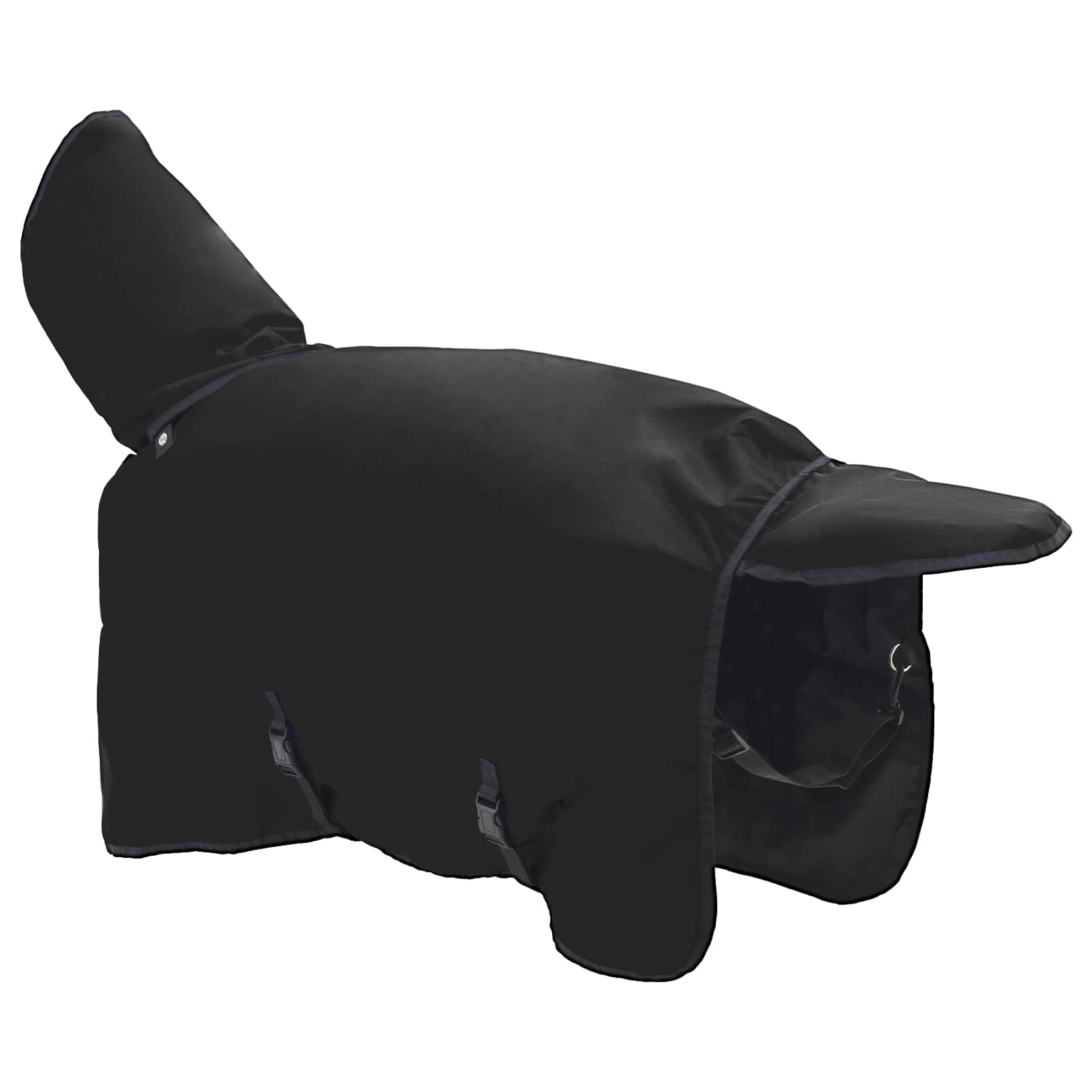 Manta para Caballo Verde Oscuro y Negro 125 cm Poliéster,Mantas y Capas para Caballos,1.602kg-42013172