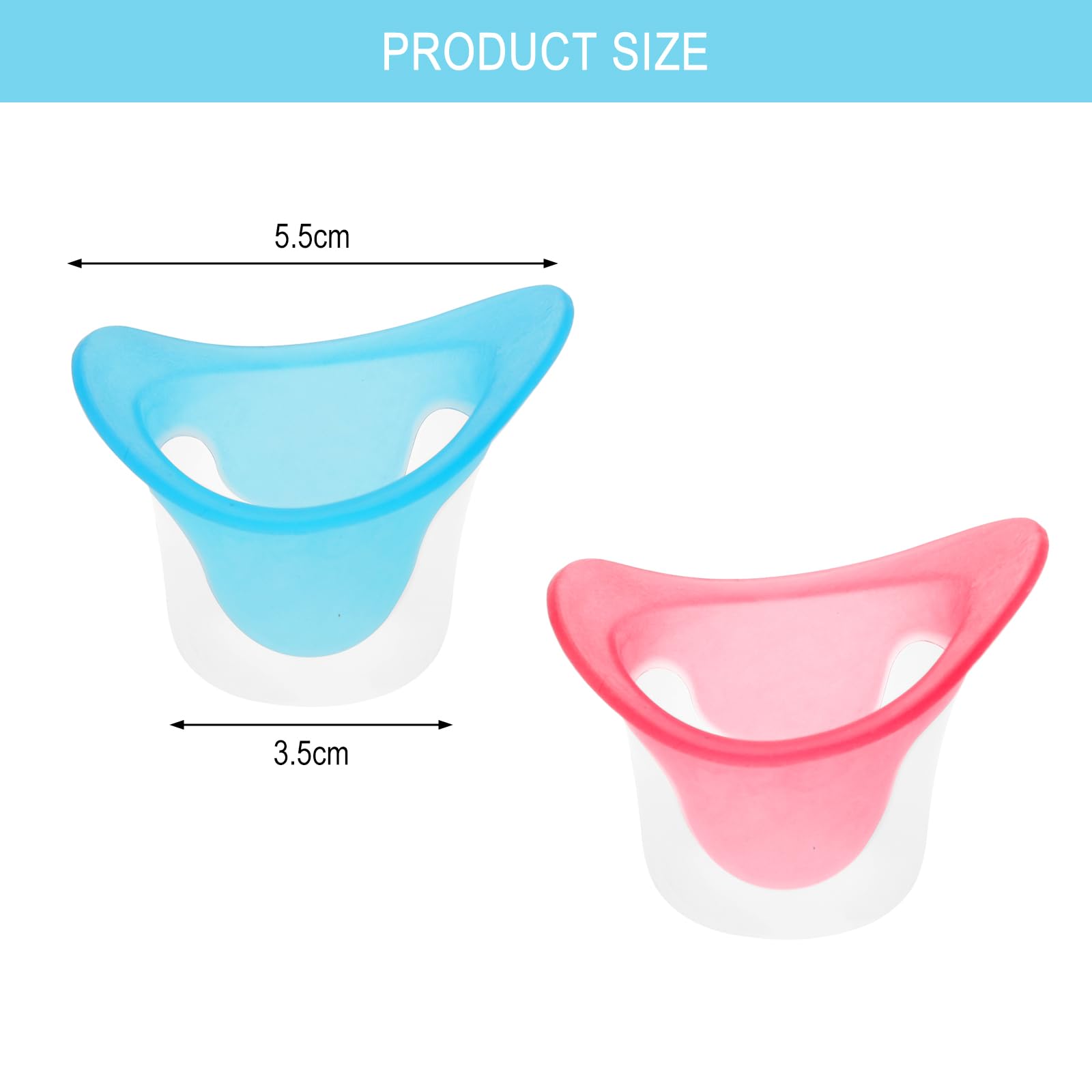 APOMOONS 2 Pezzi Tazza da Bagno per Occhi in Silicone, 10 ml Lavaggio Oculare Riutilizzabile, Portatile Lavaocchi, Strumento per la Cura Degli Occhi, Blu, Rosa