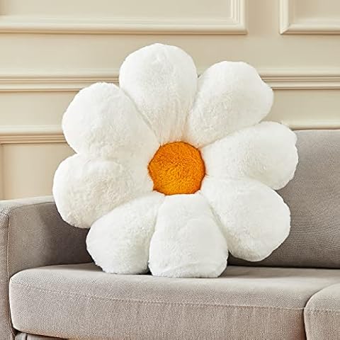 Ailive White Flower Throw Pillow Cover