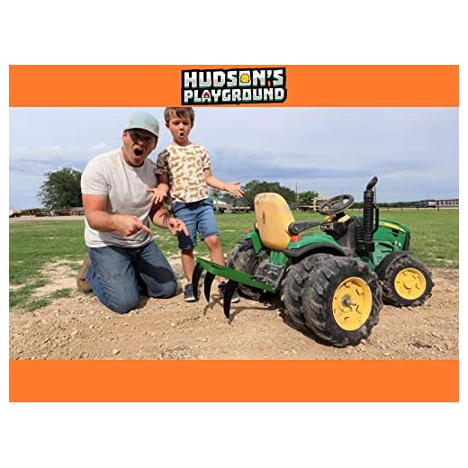 Plowing Dirt with Kid-sized Tractors!
