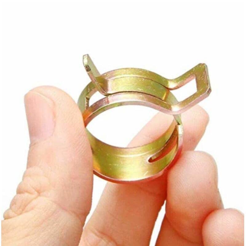 10Pcs/Lot 65MN Manganese Steel Galvanized Spring Hose Clamp Inner Dia 6mm-32mm Elastic Steel Buckle Water Pipe Hoop (Size: ID 17mm)