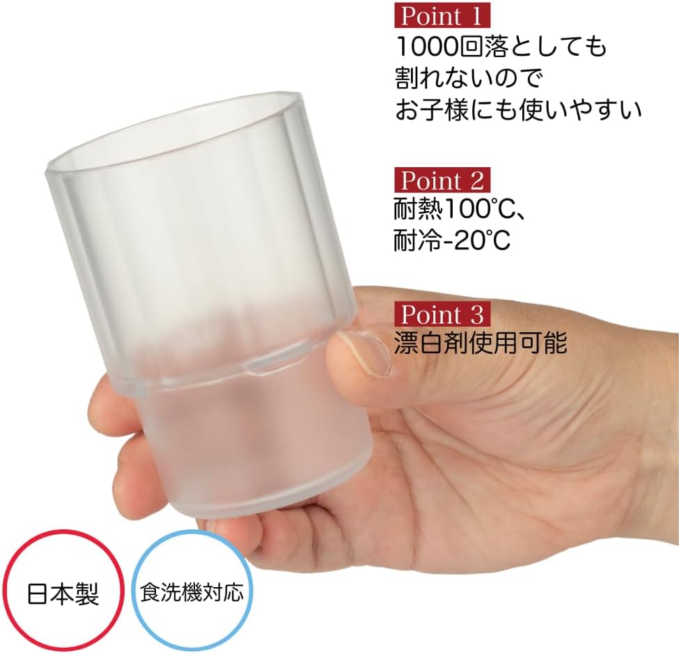 Prakira PG108_250 IJ Plakira Stone, Unbreakable, Stacking Glass, For Commercial Use, 8.5 fl oz (250 cc), Dishwasher, Microwave Safe, Made in Japan, Commercial Use, Restaurants, Cafes, Dining Rooms,