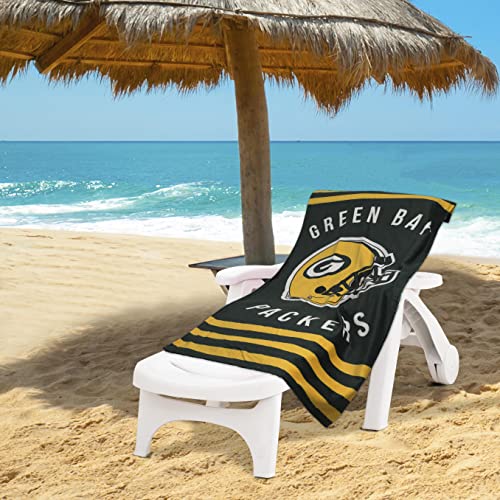 Northwest NFL Stripes Beach Towel, 30" x 60" Green Bay Packers